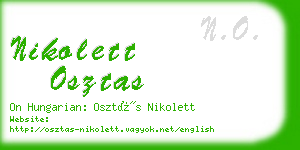 nikolett osztas business card